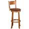 Sedona 30" Rustic Oak Wood Swivel Barstool