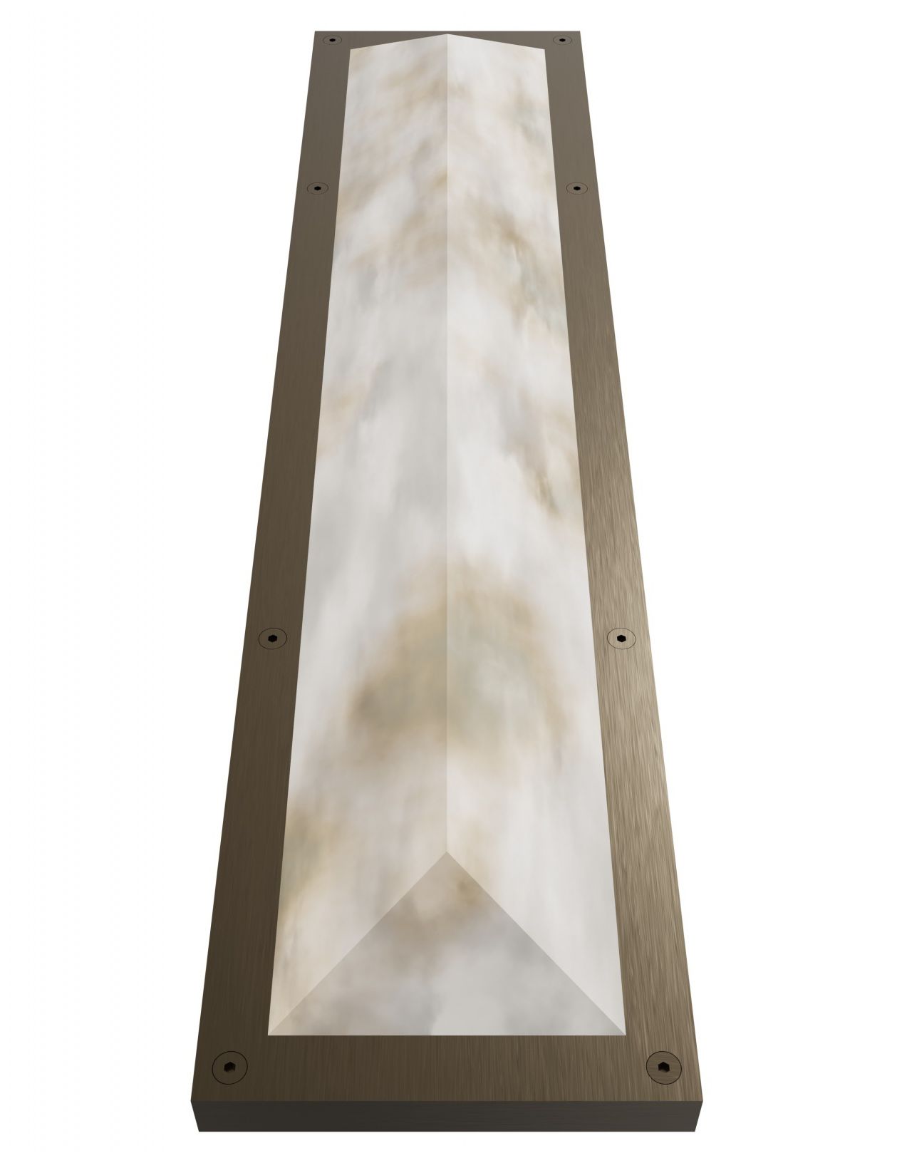 Image 4 Sedona 30"H Alabaster 3-CCT LED Prism Wall Sconce in Aged Brass more views