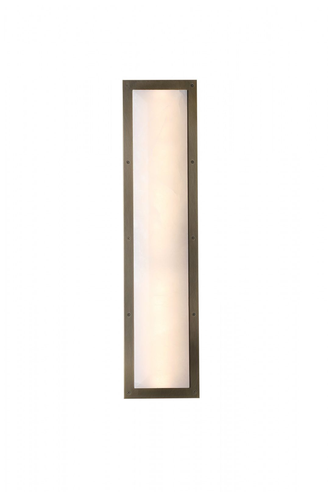 Image 2 Sedona 30"H Alabaster 3-CCT LED Wall Sconce in Aged Brass more views