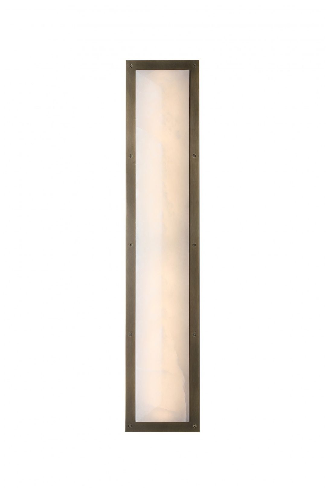 Image 2 Sedona 36"H Alabaster 3-CCT LED Prism Wall Sconce in Aged Brass more views