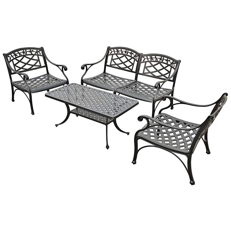 Sedona 4-Piece Charcoal Outdoor Conversation Seating Set