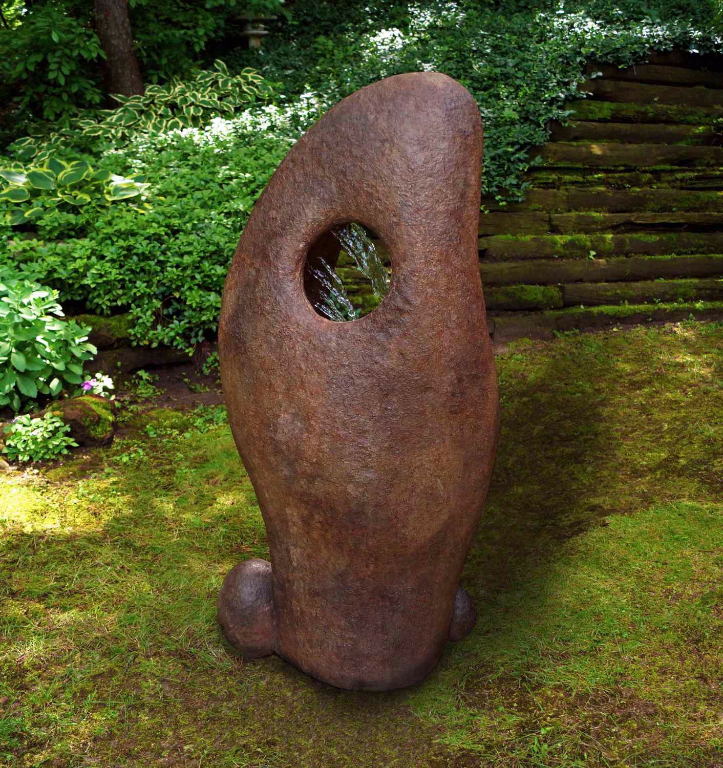 Image 2 Sedona 48" High Relic Lava Cast Stone Modern Fountain - Made to Order more views