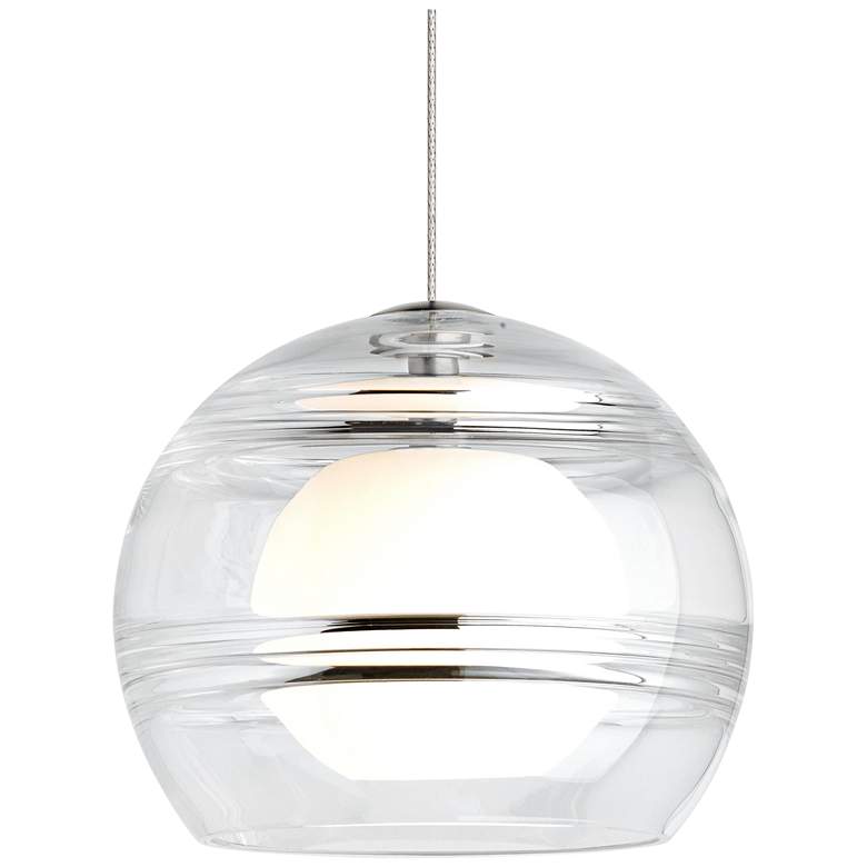 Sedona 6&quot; Wide Clear and Satin Nickle LED Mini Pendant