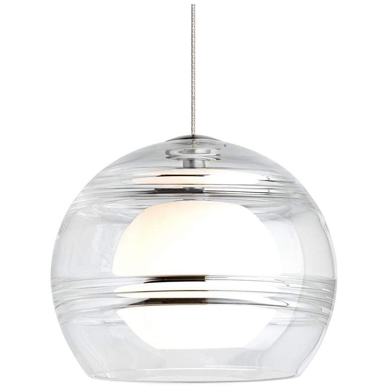 Image 1 Sedona 6" Wide Clear and Satin Nickle LED Mini Pendant