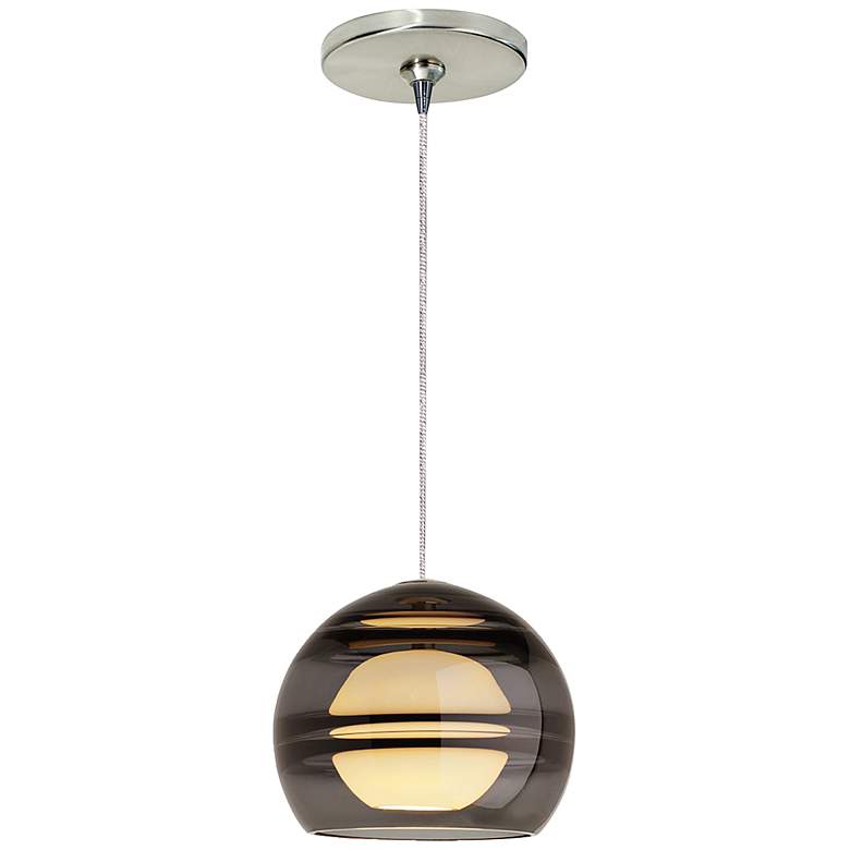 Image 1 Sedona 6 inch Wide Satin Nickel LED Freejack Mini Pendant