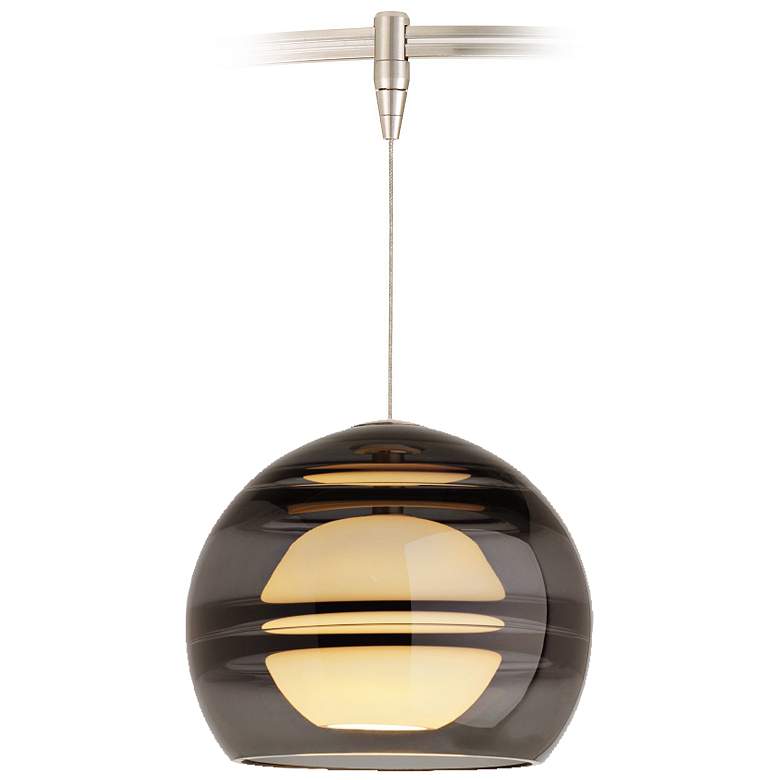 Image 1 Sedona 6" Wide Satin Nickel LED Monorail Mini Pendant