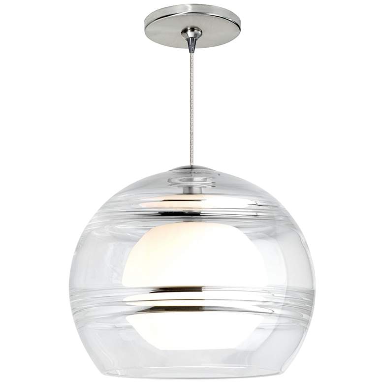 Image 1 Sedona 6"W Clear and Satin Nickel LED Freejack Mini Pendant