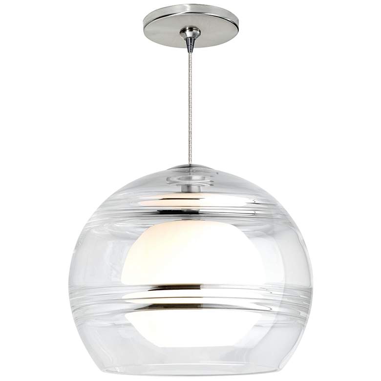 Image 1 Sedona 6 inchW Clear and Satin Nickel LED Freejack Mini Pendant