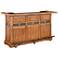 Sedona 78" Wide Rustic Oak Wood 2-Door Bar