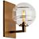 Sedona 9" High Aged Brass with Clear Glass Wall Sconce