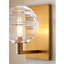 Sedona 9" High Aged Brass with Clear Glass Wall Sconce in scene