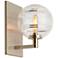 Sedona 9" High Satin Nickel with Clear Glass Wall Sconce