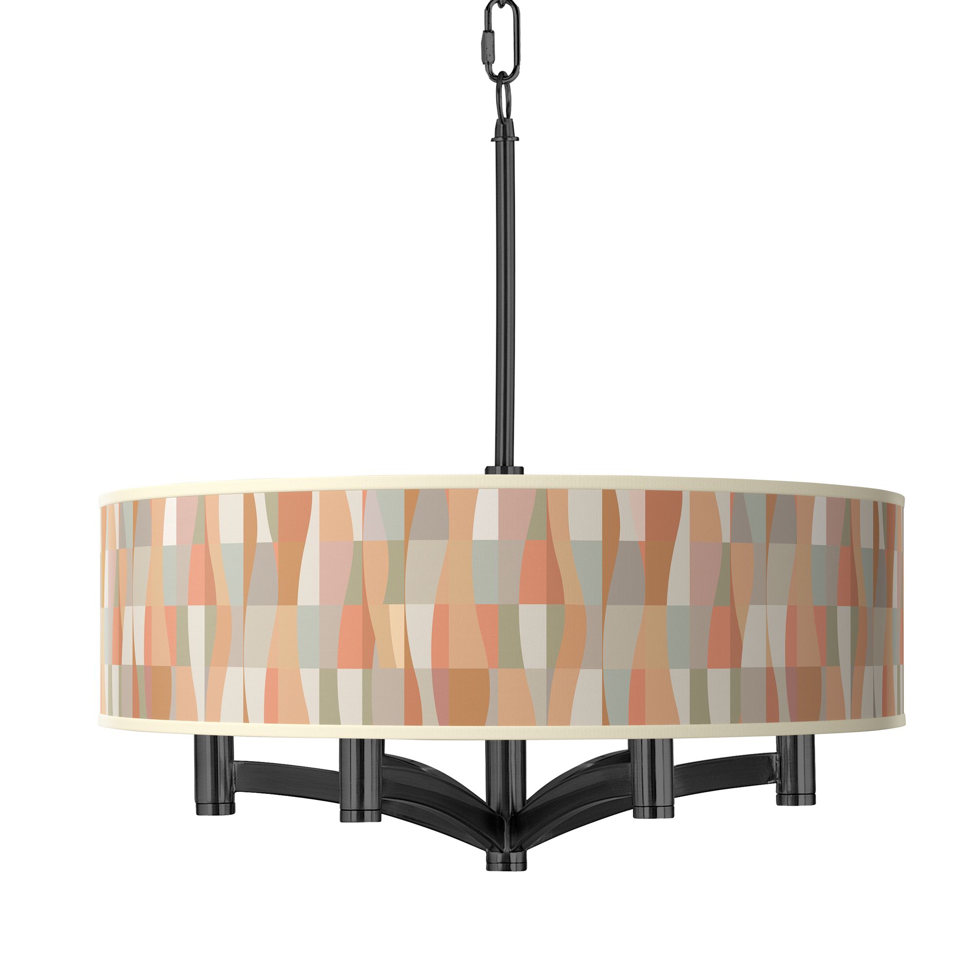 Image Sedona Ava 6-Light Black Pendant Chandelier