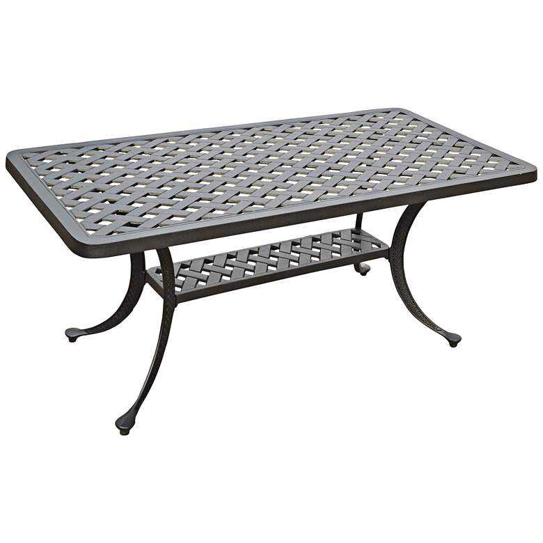 Image 1 Sedona Charcoal Black Rectangular Outdoor Cocktail Table