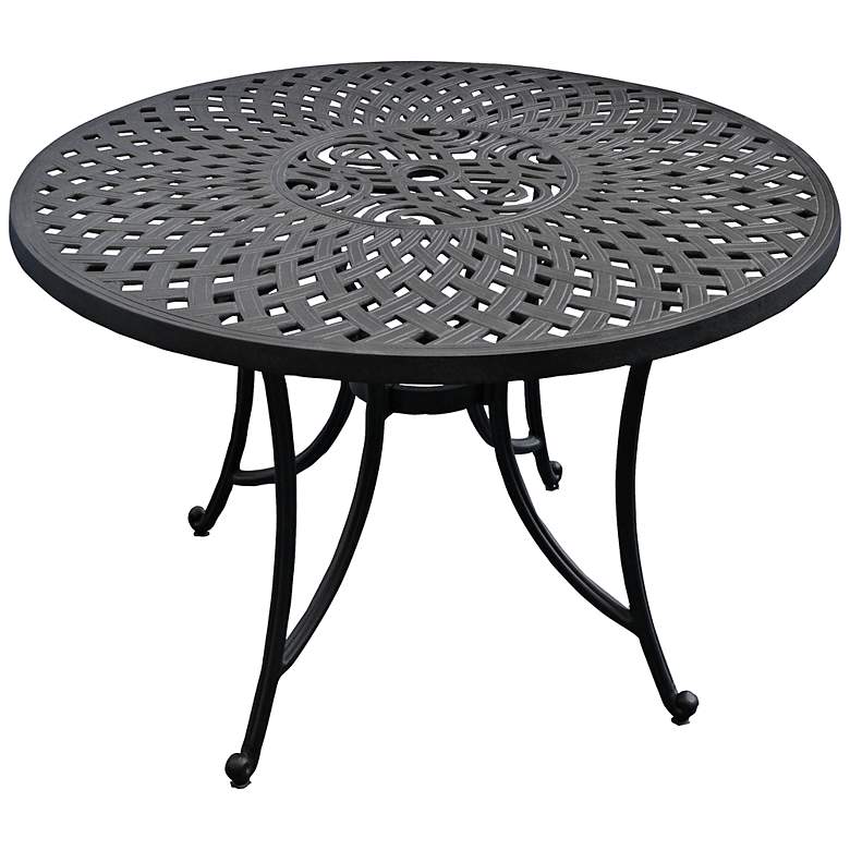 Image 1 Sedona Charcoal Black Round Outdoor Dining Table