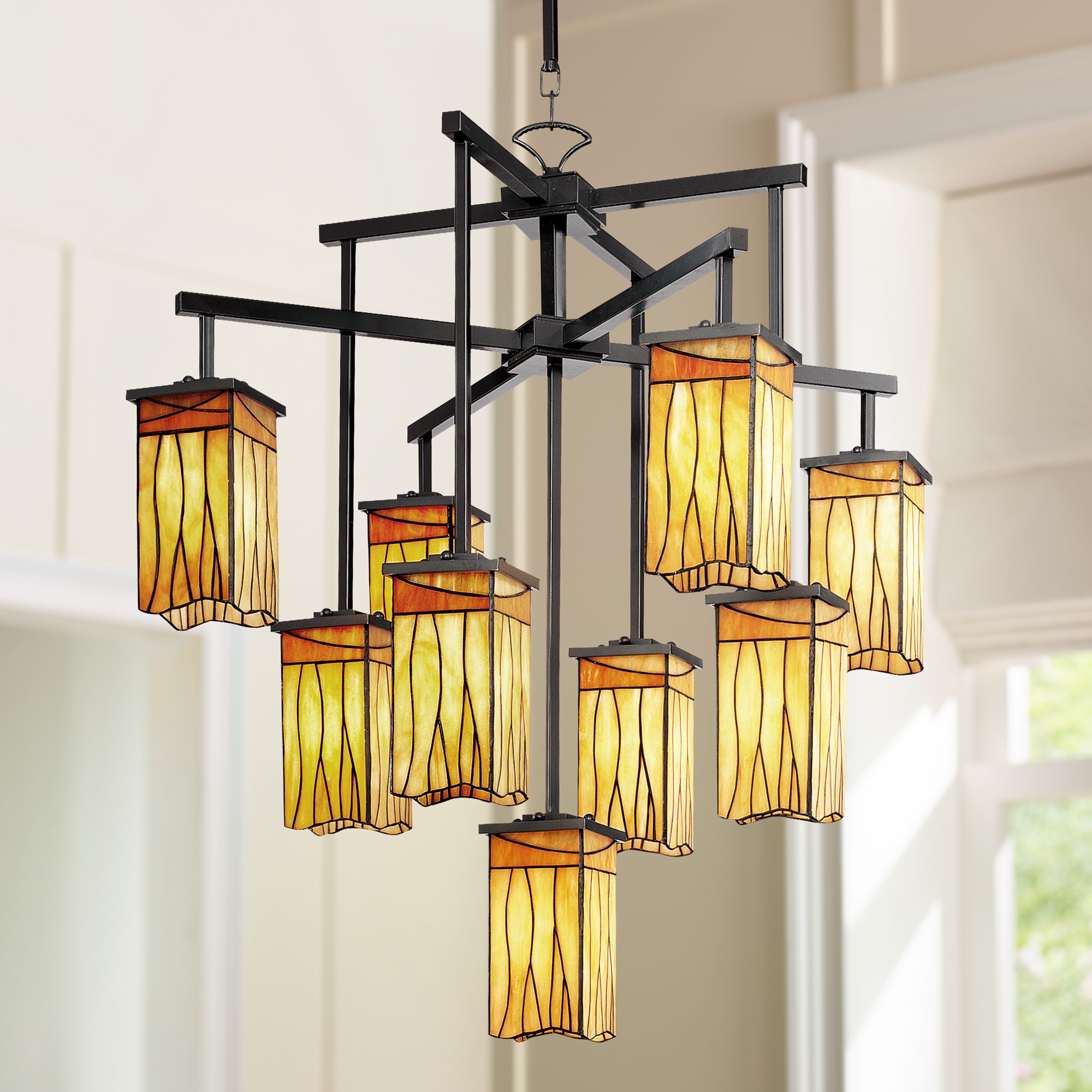 arts and crafts style chandelier