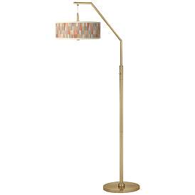 Image2 of Sedona Giclee Warm Gold Arc Floor Lamp