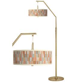 Image1 of Sedona Giclee Warm Gold Arc Floor Lamp