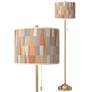Sedona Giclee Warm Gold Stick Floor Lamp