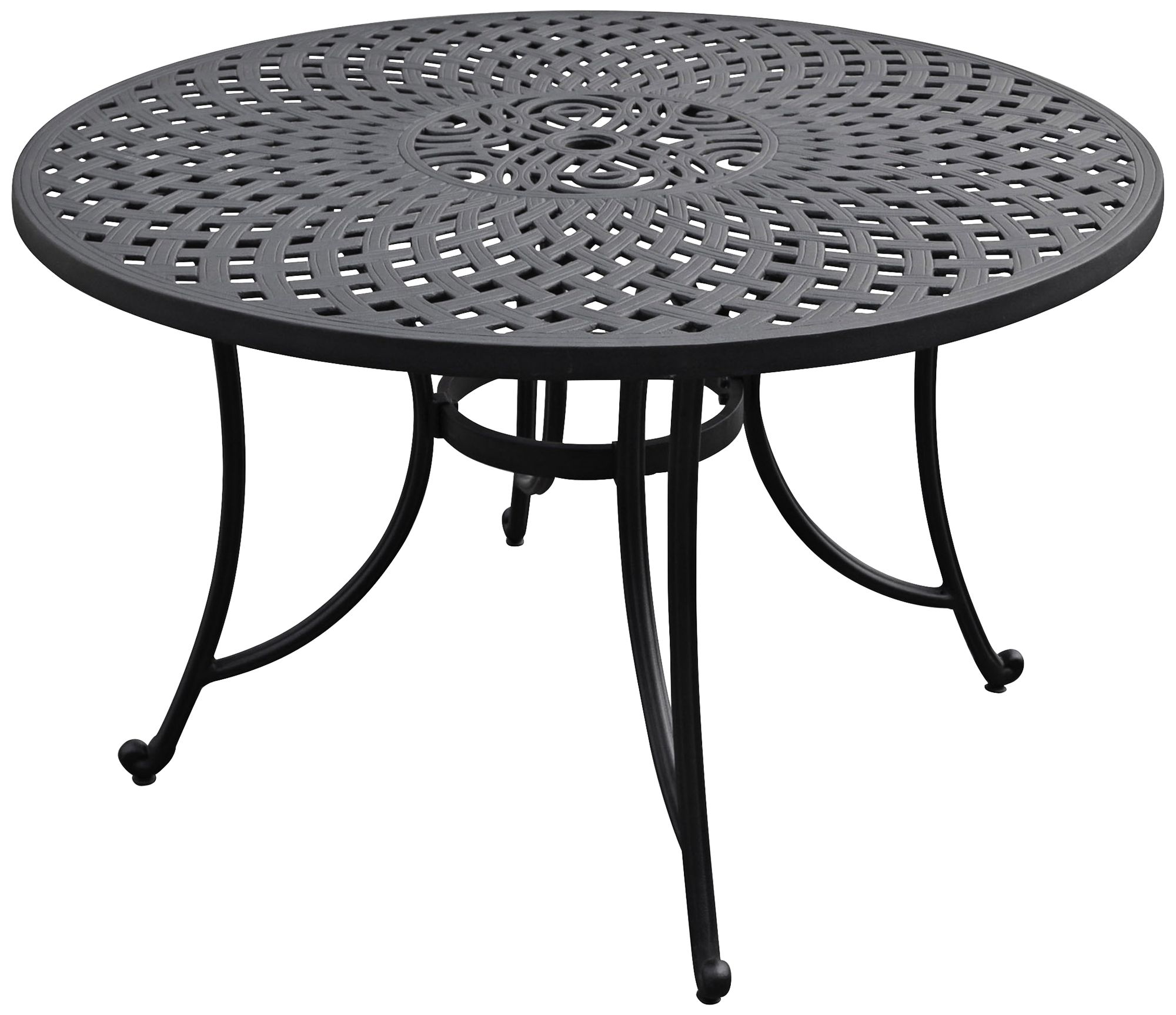 Sedona Large Charcoal Black Round Outdoor Dining Table 7J993