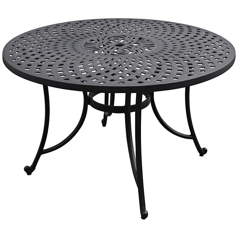 Image 1 Sedona Large Charcoal Black Round Outdoor Dining Table