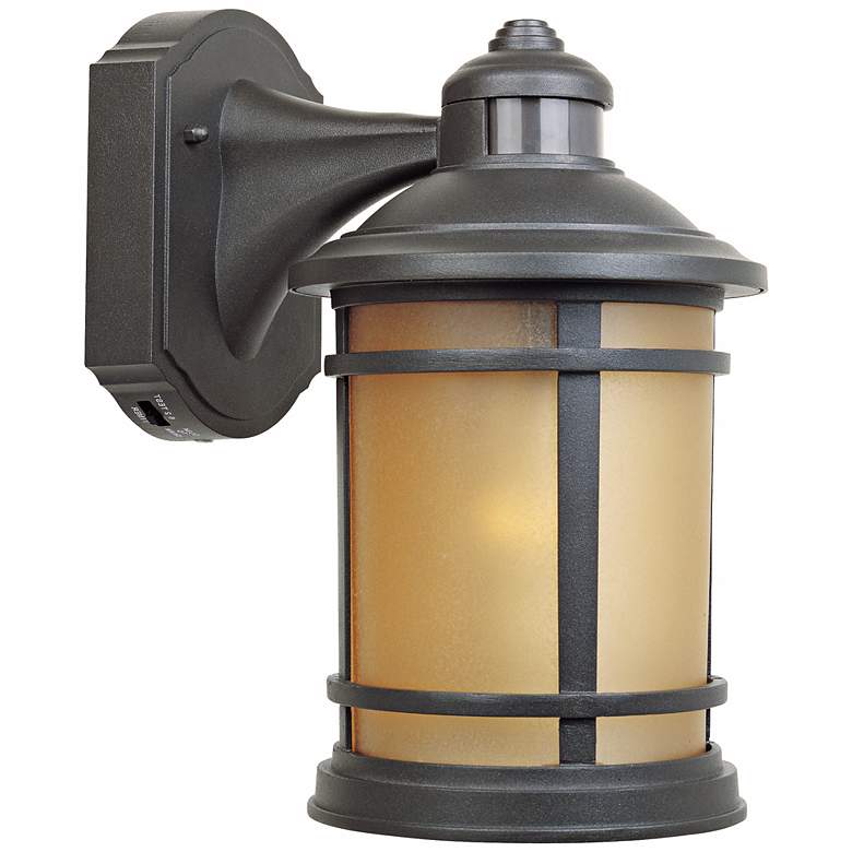 Image 1 Sedona Motion Sensor 7 inch Wide Bronze Outdoor Wall Lantern