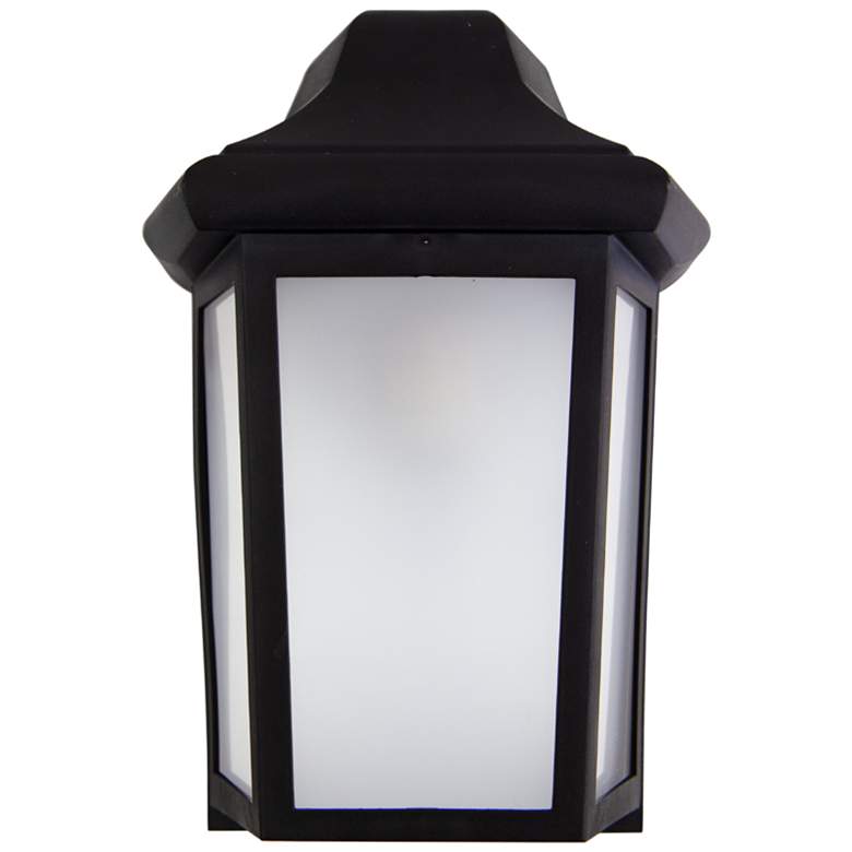 Image 1 Sedona Narrow 4000K LED Black Composite Outdoor Wall Light Frosted Lens