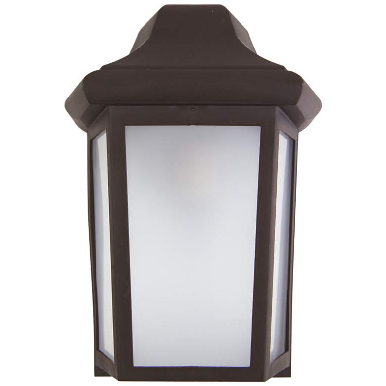 Image 1 Sedona Narrow 4000K LED Bronze Composite Outdoor Wall Light Frosted Lens