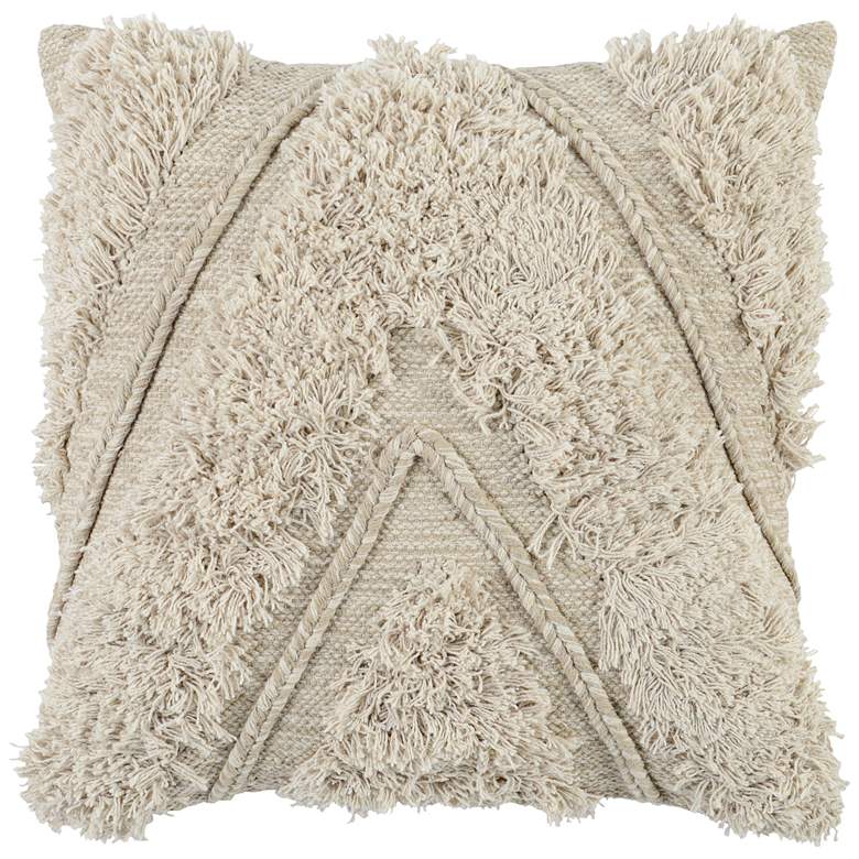 Image 1 Sedona Natural and Ivory 22" Square Decorative Pillow