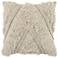 Sedona Natural and Ivory 22" Square Decorative Pillow