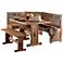 Sedona Rustic Oak 4-Piece Breakfast Nook Set