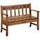 Sedona Rustic Oak 52" Wide Wood Storage Bench
