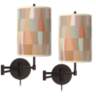 Sedona Tessa Bronze Swing Arm Wall Lamps Set of 2