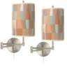 Sedona Tessa Brushed Nickel Swing Arm Wall Lamps Set of 2