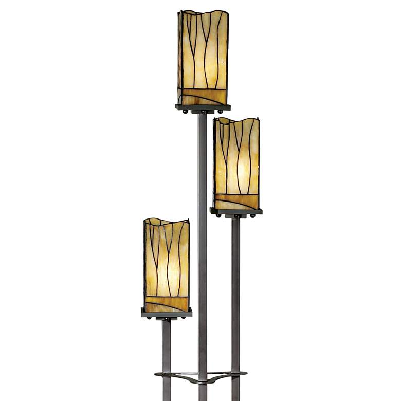 Image 3 Sedona Tiffany-Style 3-Tier Floor Lamp with USB Dimmer more views