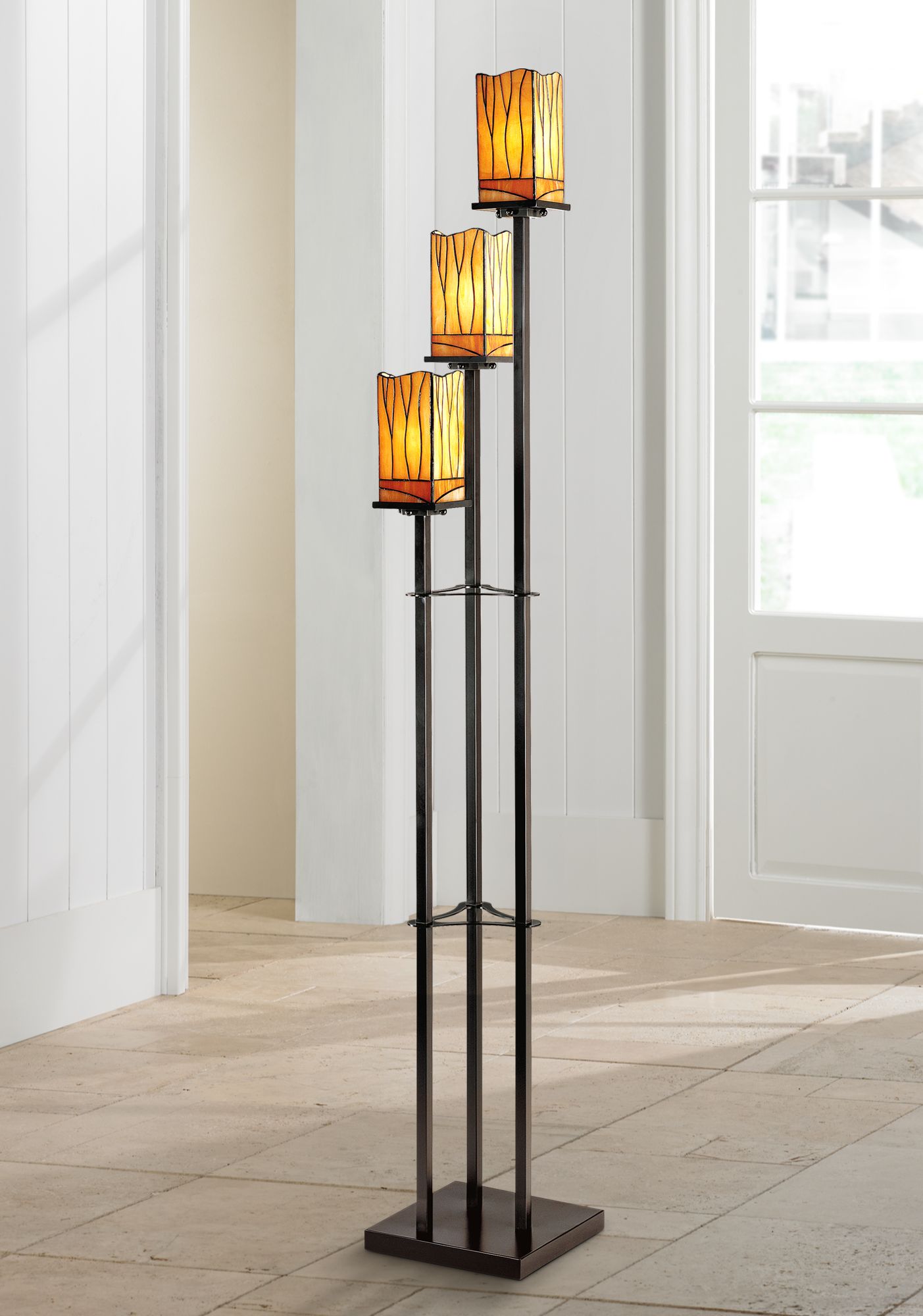 Sedona Tiffany-Style 3-Tier Floor Lamp