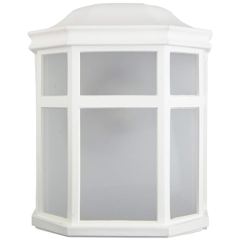 Image 1 Sedona Wide 4000K LED White Composite Outdoor Wall Light Frosted Lens