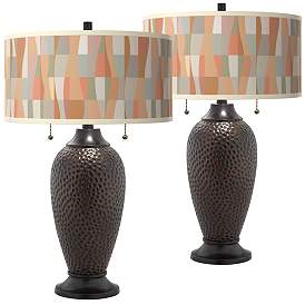 Image1 of Sedona Zoey Hammered Oil-Rubbed Bronze Table Lamps Set of 2