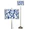 Seedling by Thomas Paul 62" Aviary Shade Nickel Pull Chain Floor Lamp
