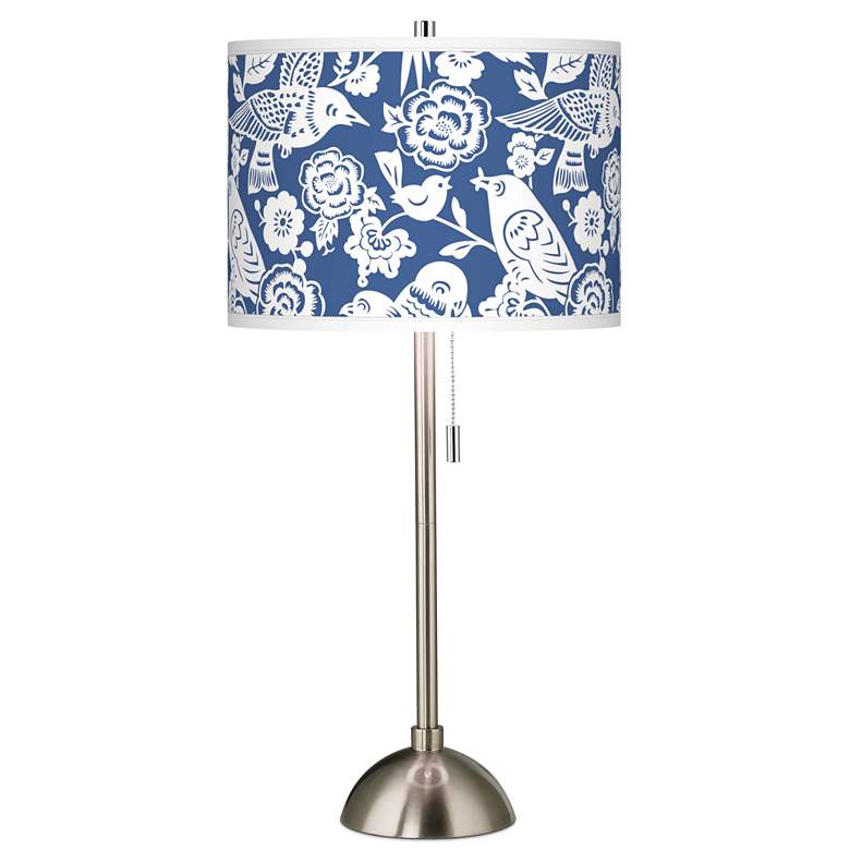 Image 2 Seedling by thomaspaul 28" Aviary Shade with Brushed Nickel Table Lamp