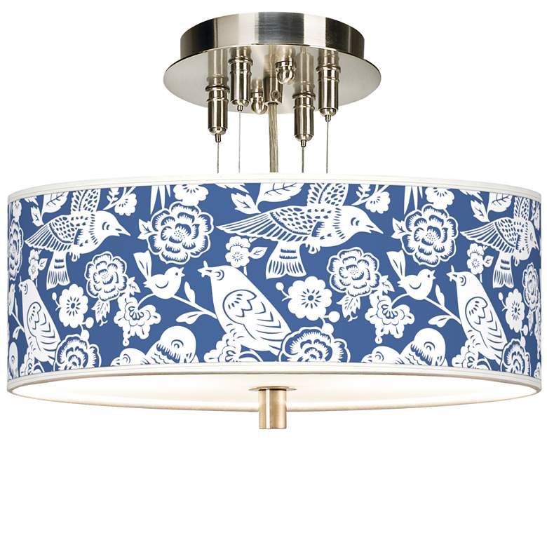 Image 1 Seedling by thomaspaul Aviary 14" Wide Semi Flushmount Ceiling Light