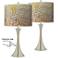 Seeds Of Spring Trish Brushed Nickel Touch Table Lamps Set of 2