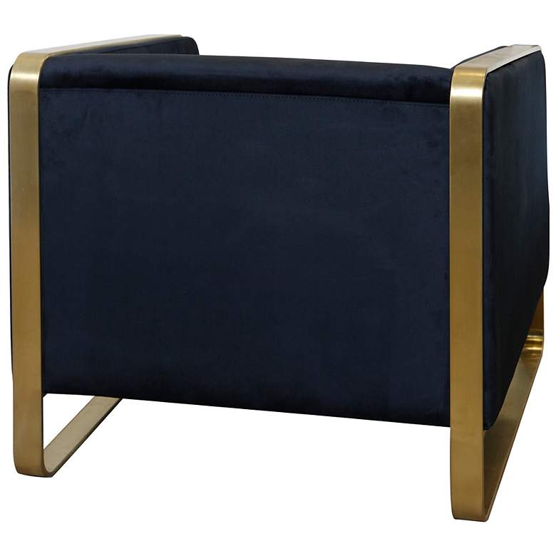 Image 3 Seeley Chair Black Velvet - Hardwood Frame - Brushed Gold Metal Legs more views