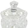 Seely 4 1/2" Round Clear Glass Jewelry Box with Lid