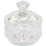 Seely 5 1/2" Round Clear Glass Jewelry Box with Lid