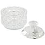 Seely Round Clear Glass Jewelry Boxes with Lid Set of 2
