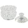Seely Round Clear Glass Jewelry Boxes with Lid Set of 2