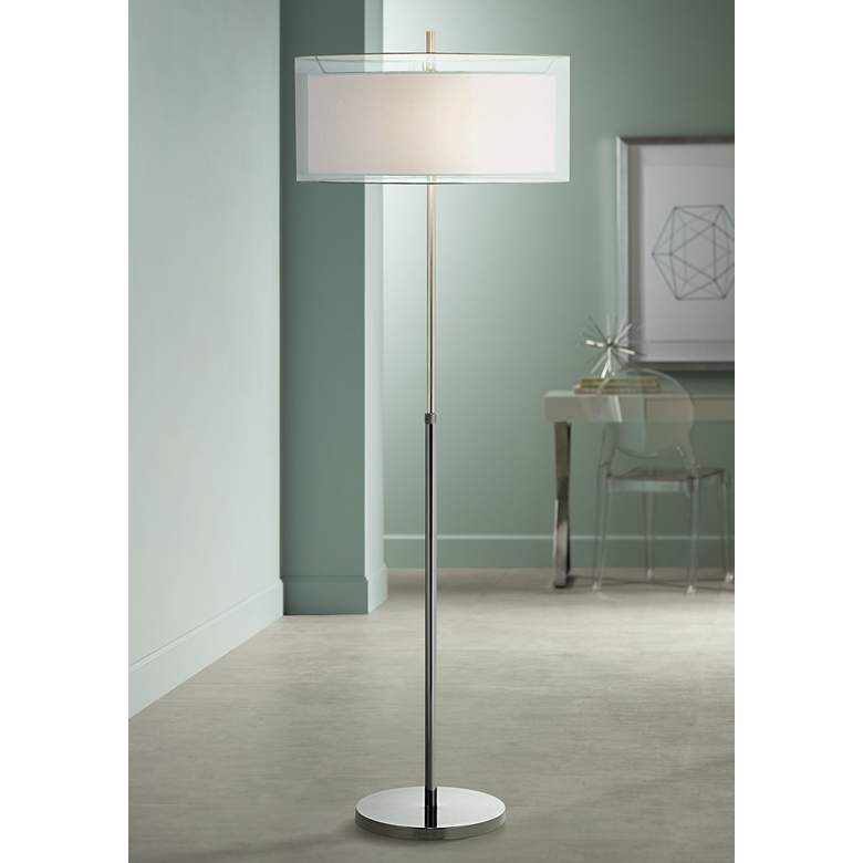 Image 1 Seeri 2-Tone Adjustable Height Floor Lamp