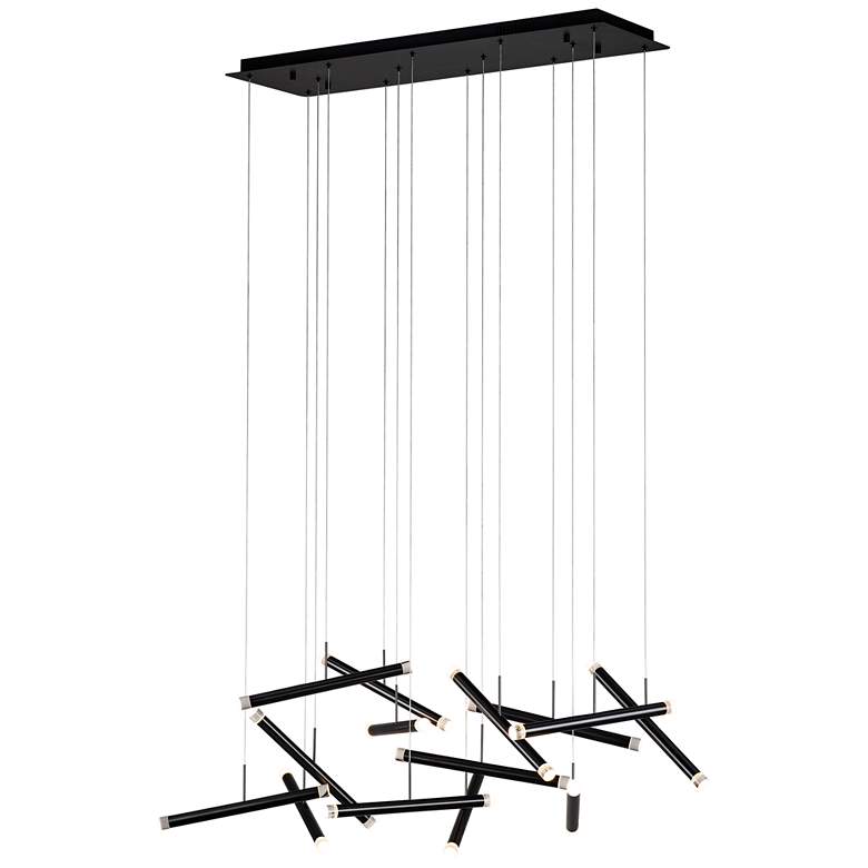 Image 1 Seesaw 51.2" Satin Dark Gray Chandelier