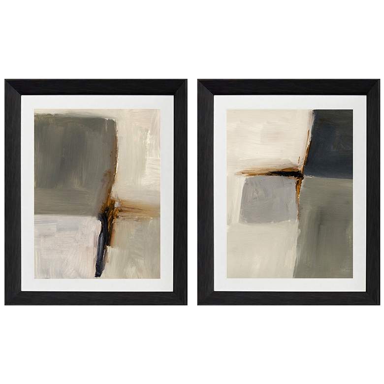 Image 1 Segmented Neutrality 26"W x 32"H Framed Wall Art Set of 2